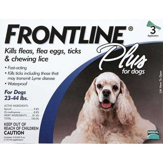 Flea Control Plus for Dogs And Puppies 23-44 lbs 3 Pack