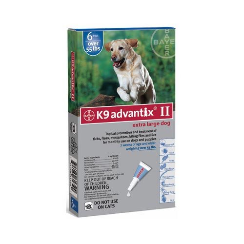 Flea and Tick Control for Dogs Over 55 lbs 6 Month Supply