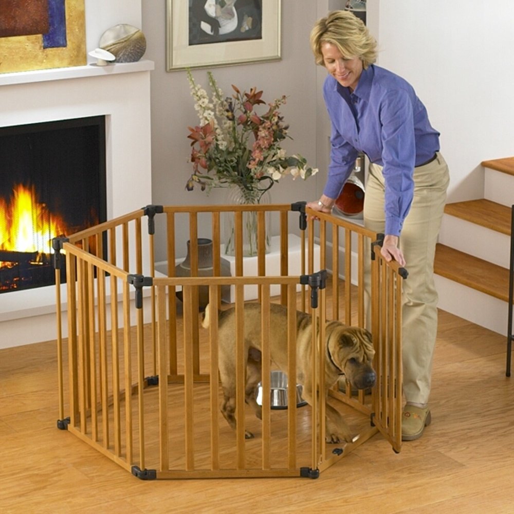 3-in-1 Wood Superyard Pet Pen 6 panel