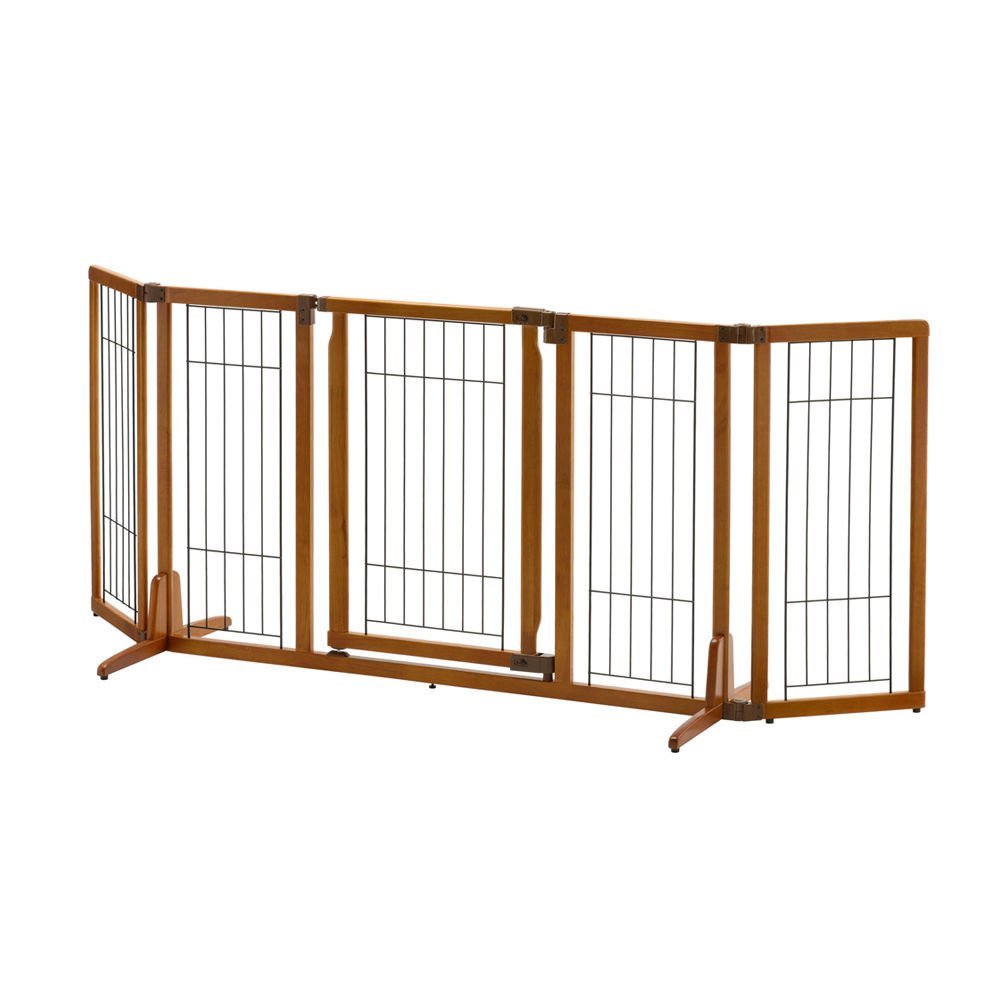 Wide Premium Plus Freestanding Pet Gate with Door