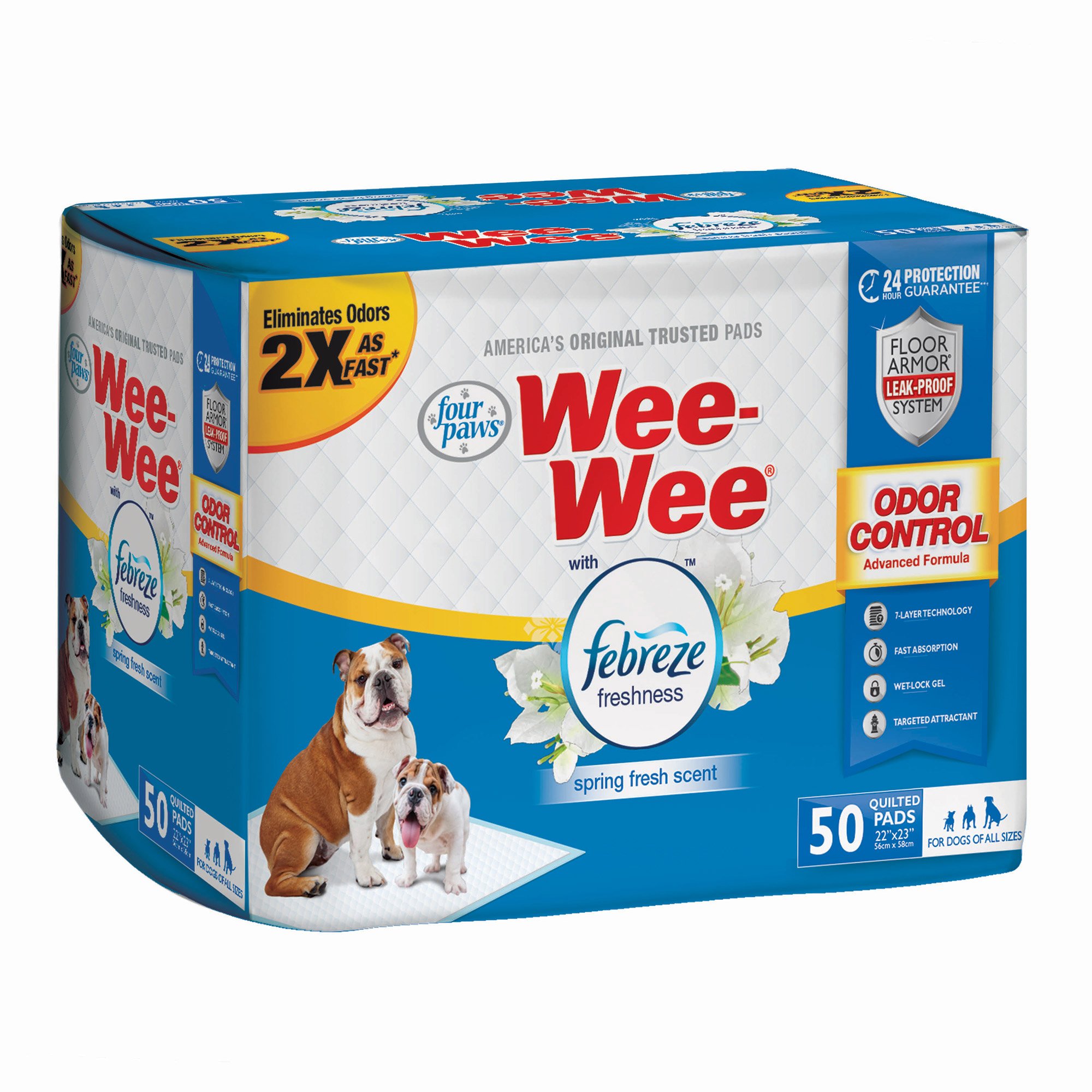 Wee-Wee Odor Control with Febreze Freshness Pads 50 count