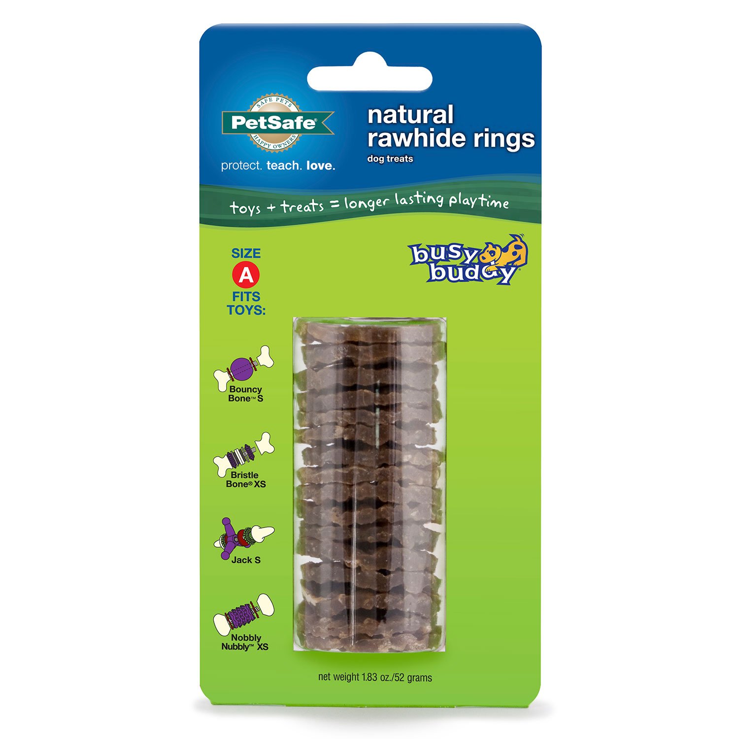 Busy Buddy Rawhide Rings Refill 16 Pack