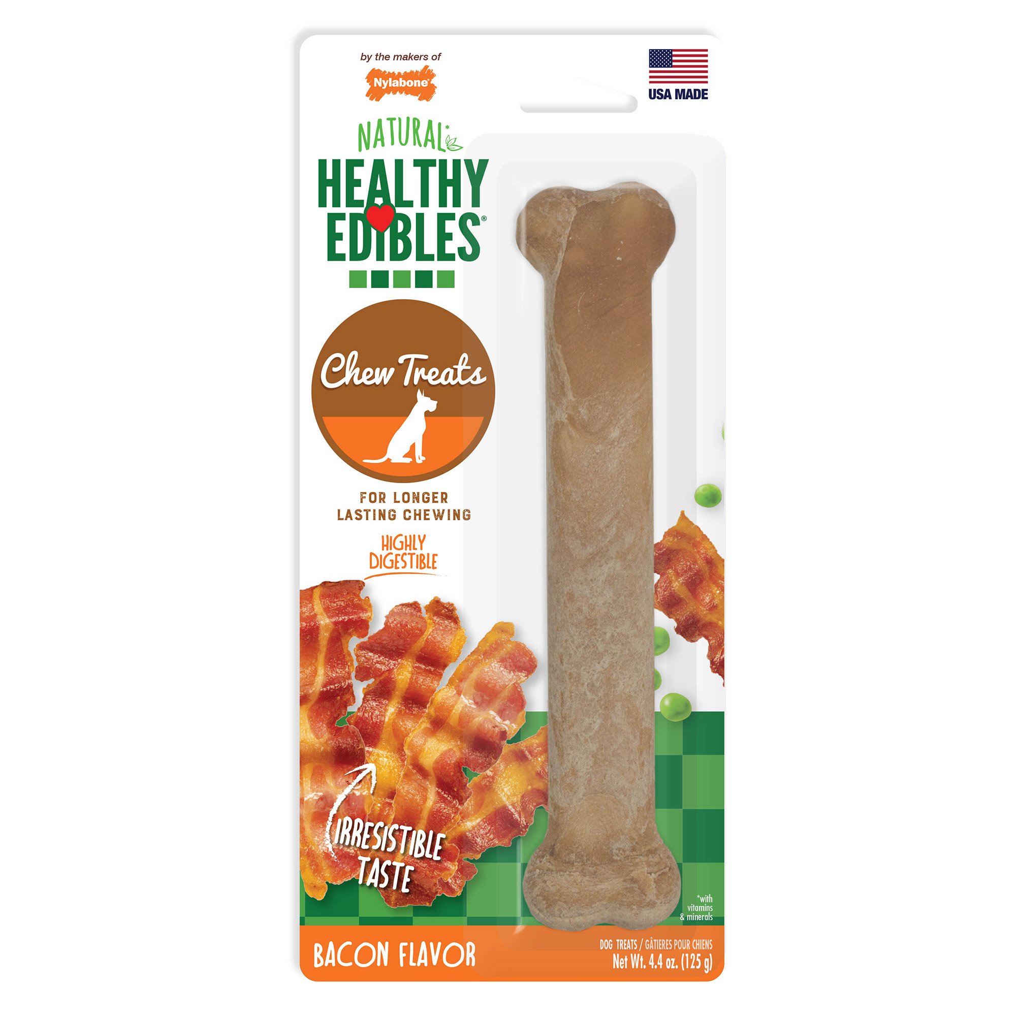 Healthy Edibles Longer Lasting Bacon Treats Giant 1 count