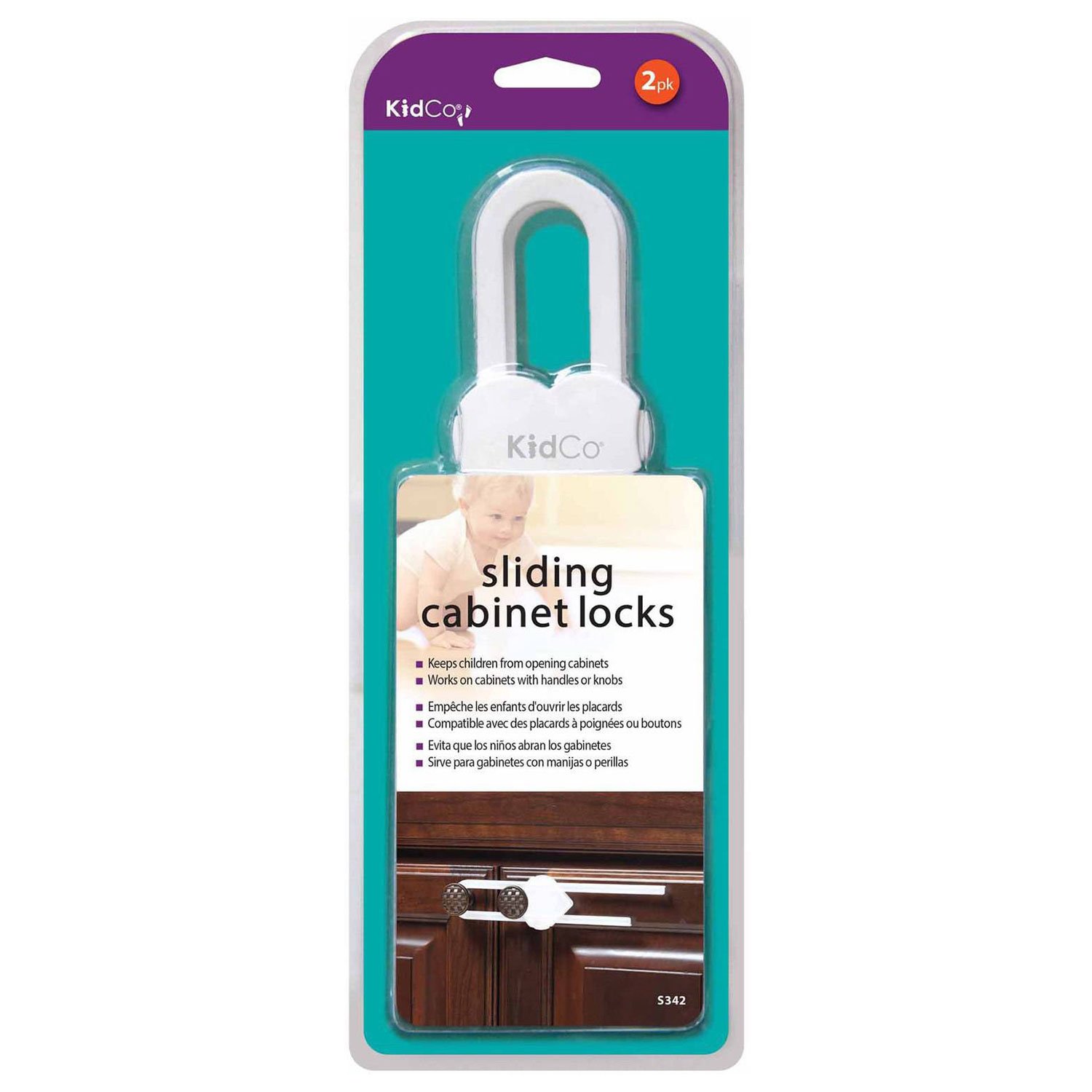 Sliding Cabinet and Drawer Lock 2 pack