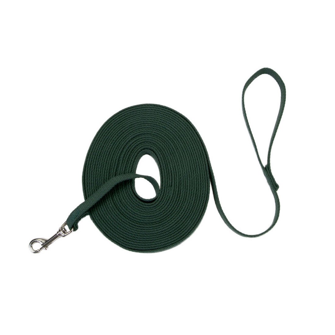 Train Right Cotton Web Training Leash 20ft (Color: Green)