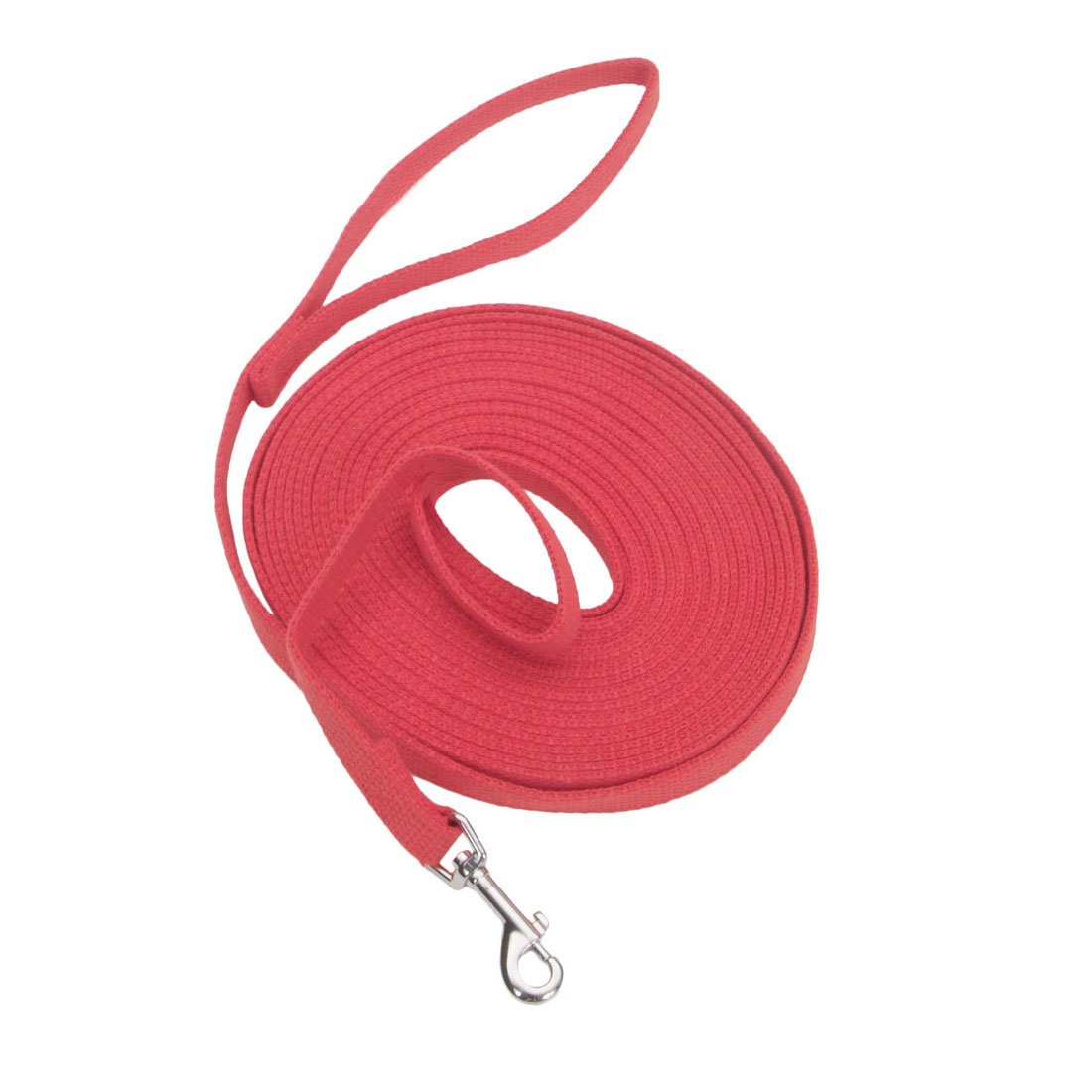 Train Right Cotton Web Training Leash 30ft (Color: Red)