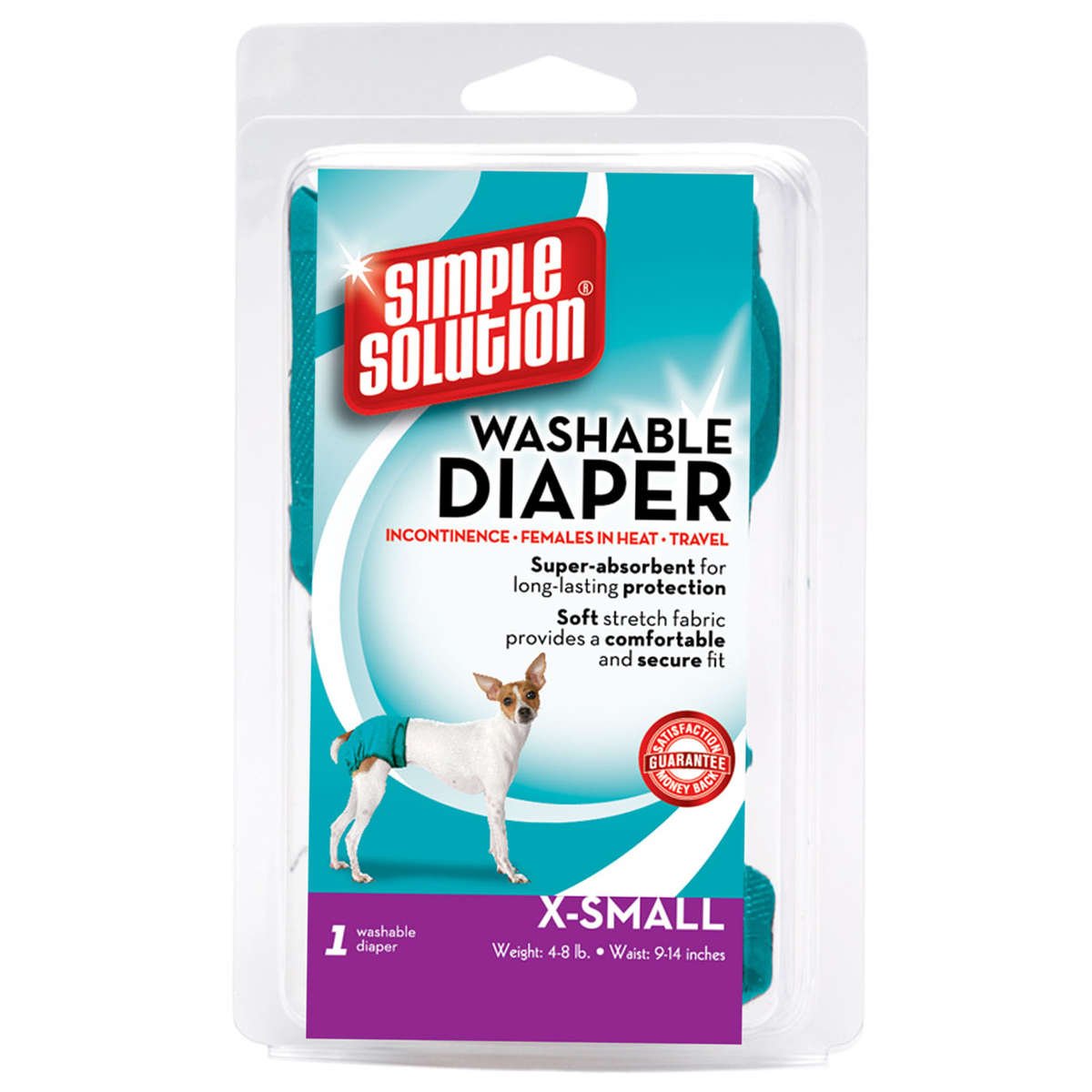 Washable Dog Diaper (Color: Teal, size: Extra Small)