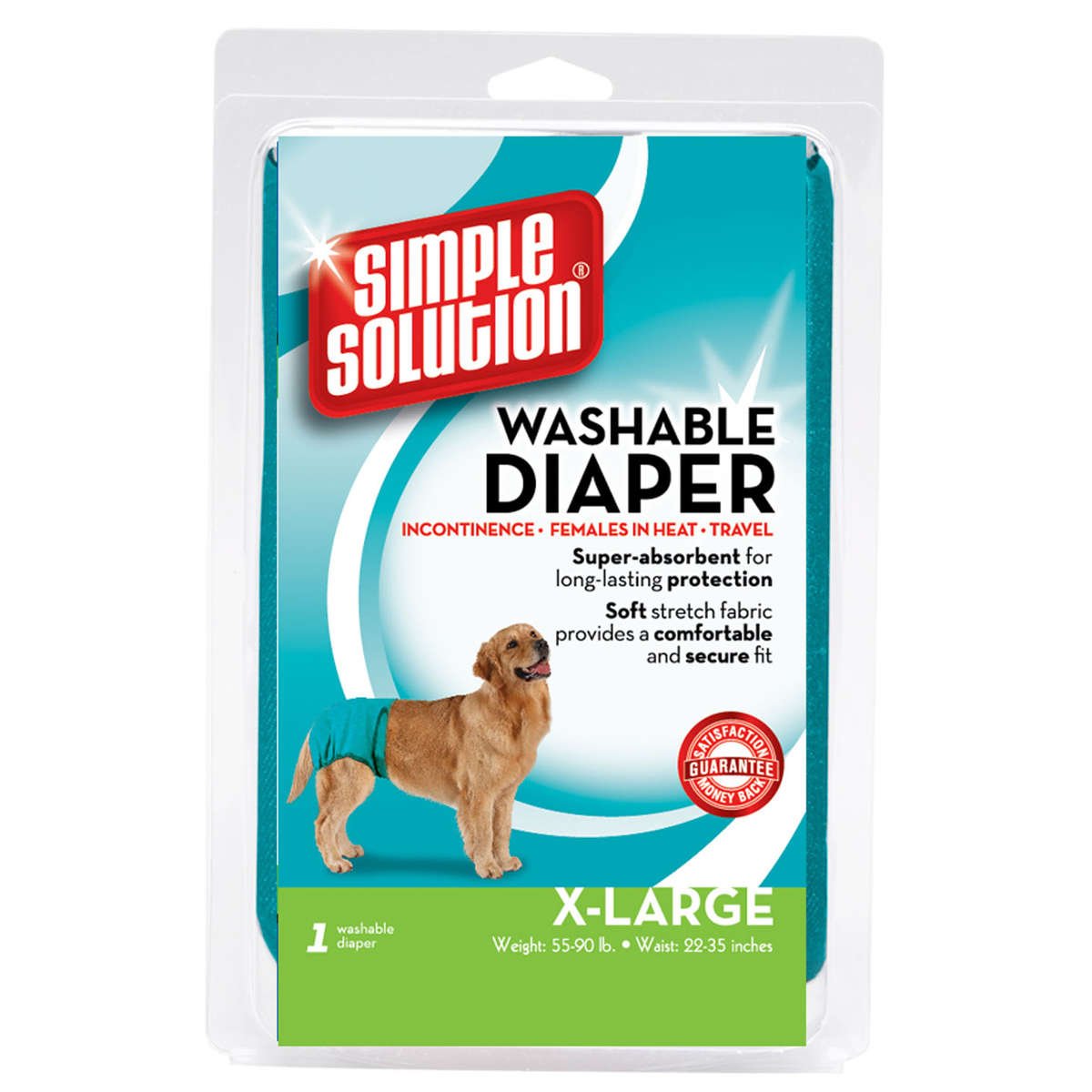 Washable Dog Diaper (Color: Teal, size: Extra Large)