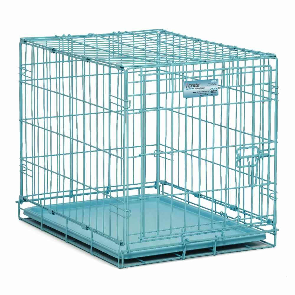 iCrate Single Door Dog Crate (Color: Blue)