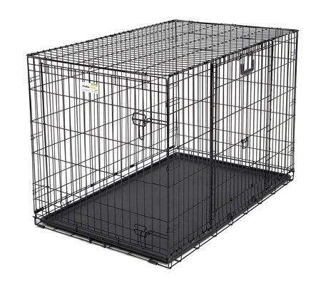 Ovation Double Door Crate with Up and Away Door (Color: Black)