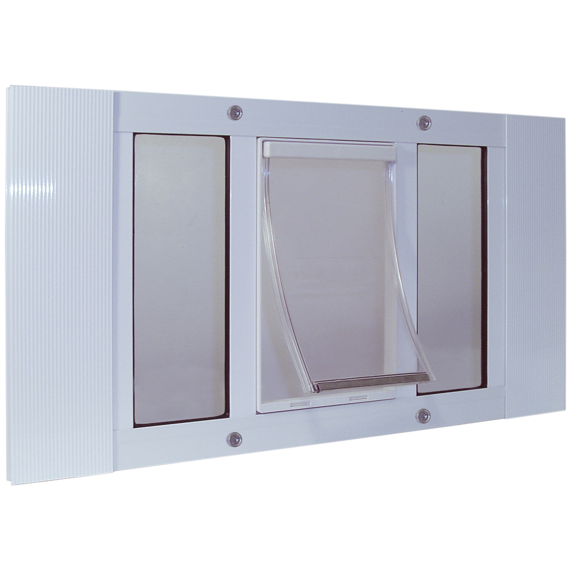 Aluminum Sash Pet Door (Color: White, size: small)