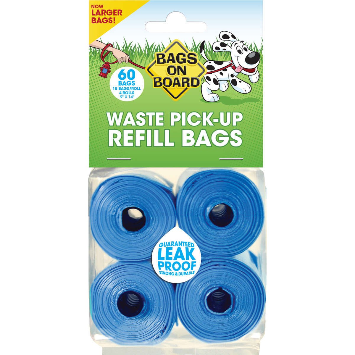 Waste Pick-Up Refill Bags 60 count (Color: Blue)