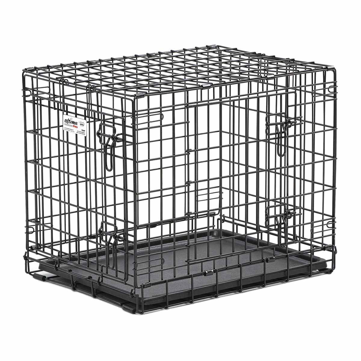 Ultima Pro Double Door Dog Crate (Color: Black)