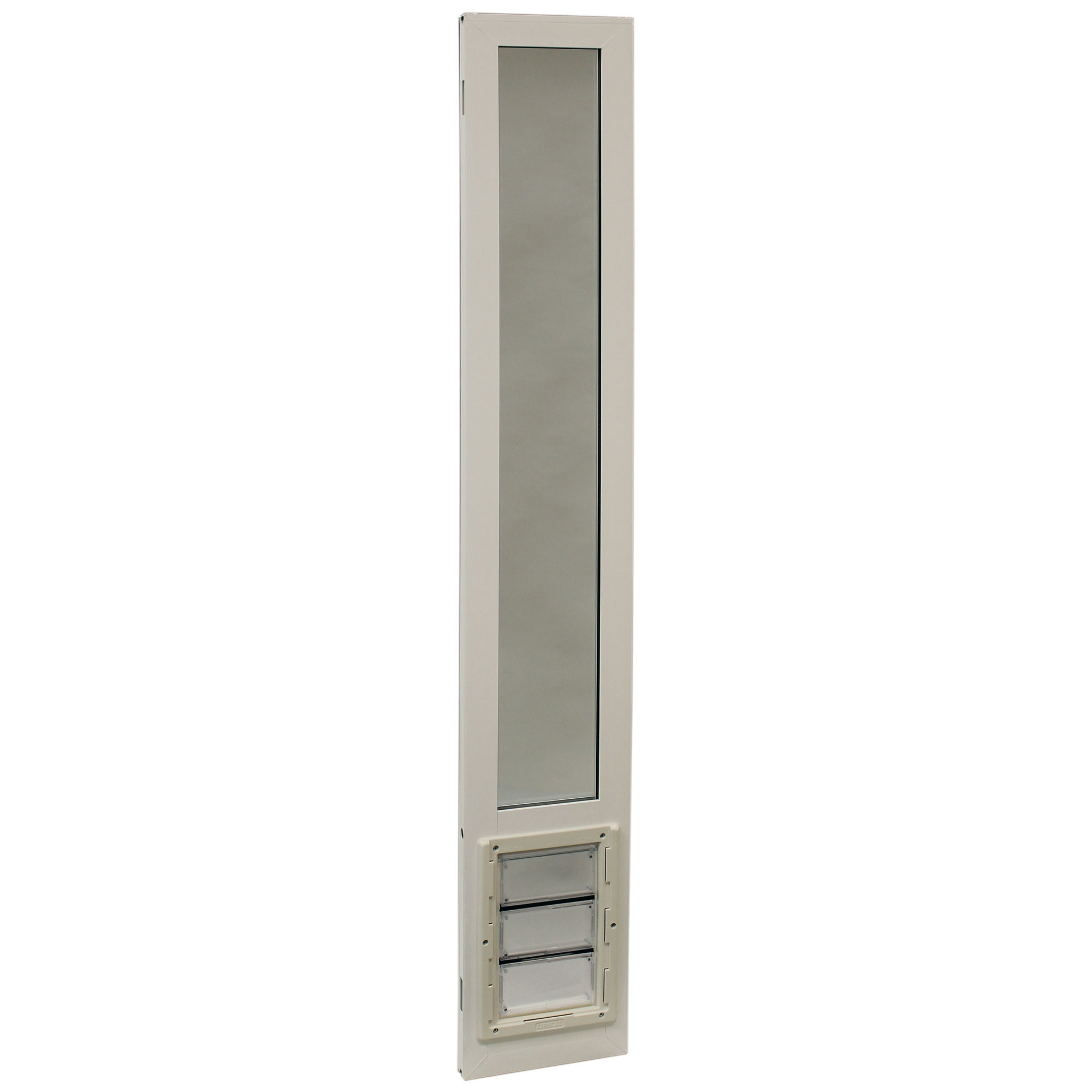 VIP Vinyl Insulated Pet Patio Door (Color: White, size: medium)