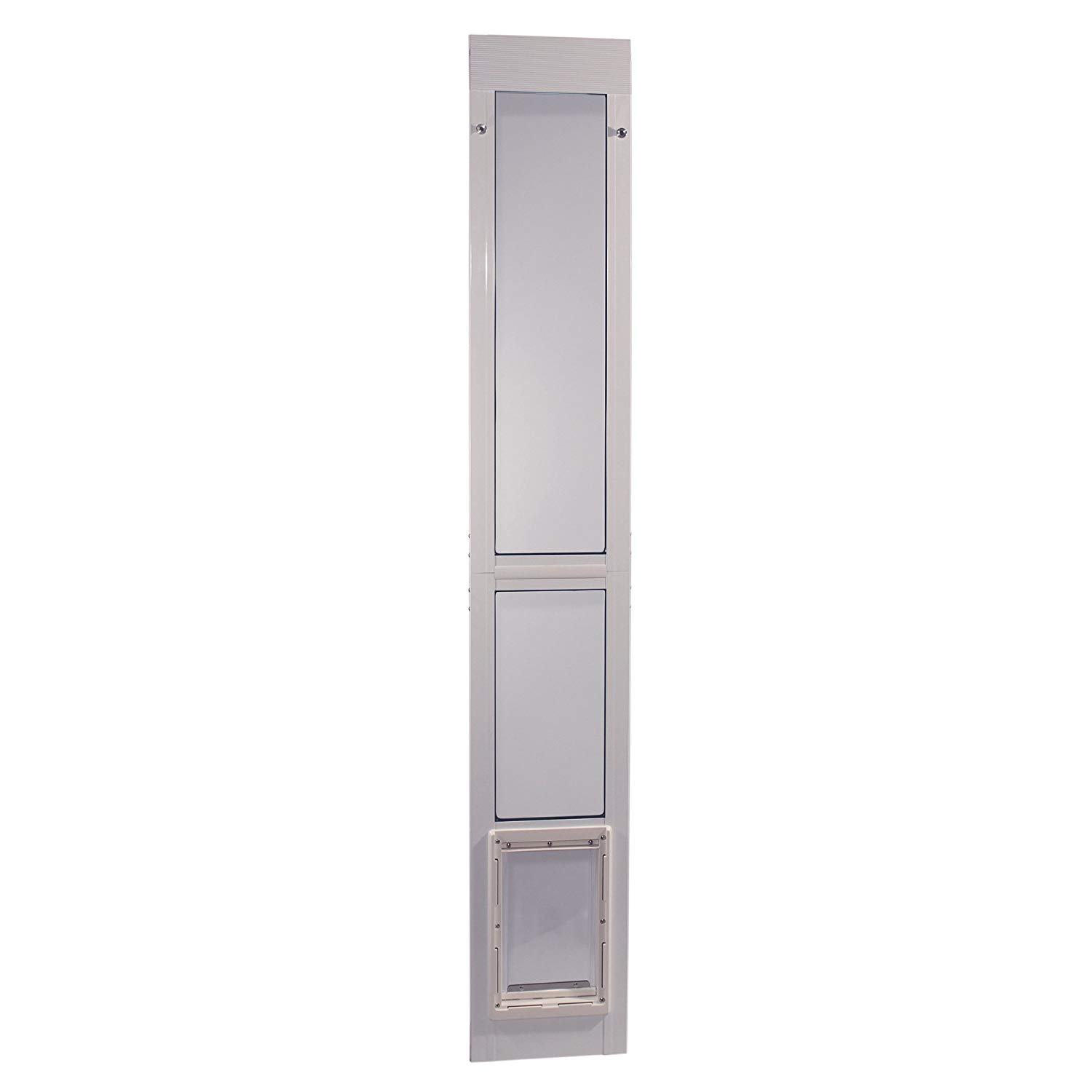 Vinyl Modular Pet Patio Door (Color: White, size: medium)