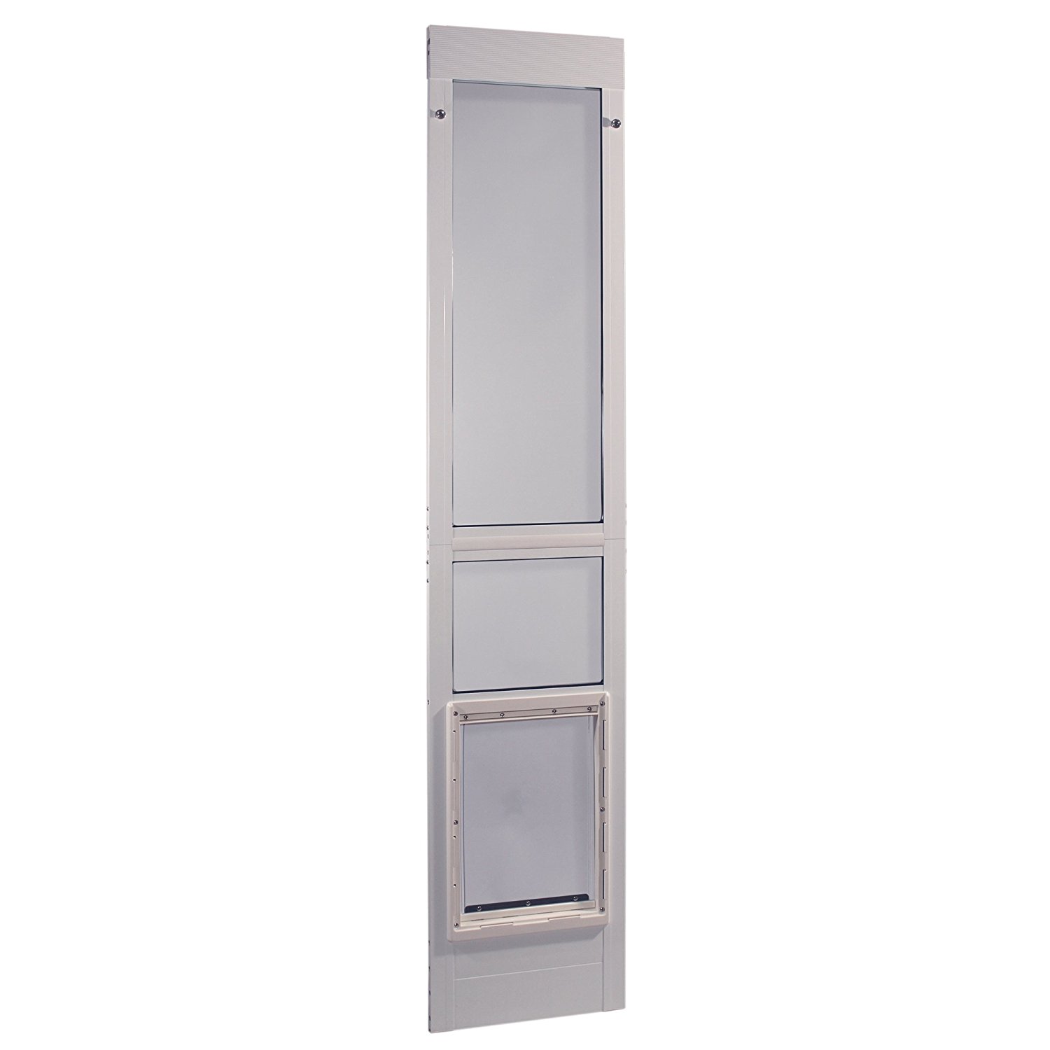 Vinyl Modular Pet Patio Door (Color: White, size: Extra Large)