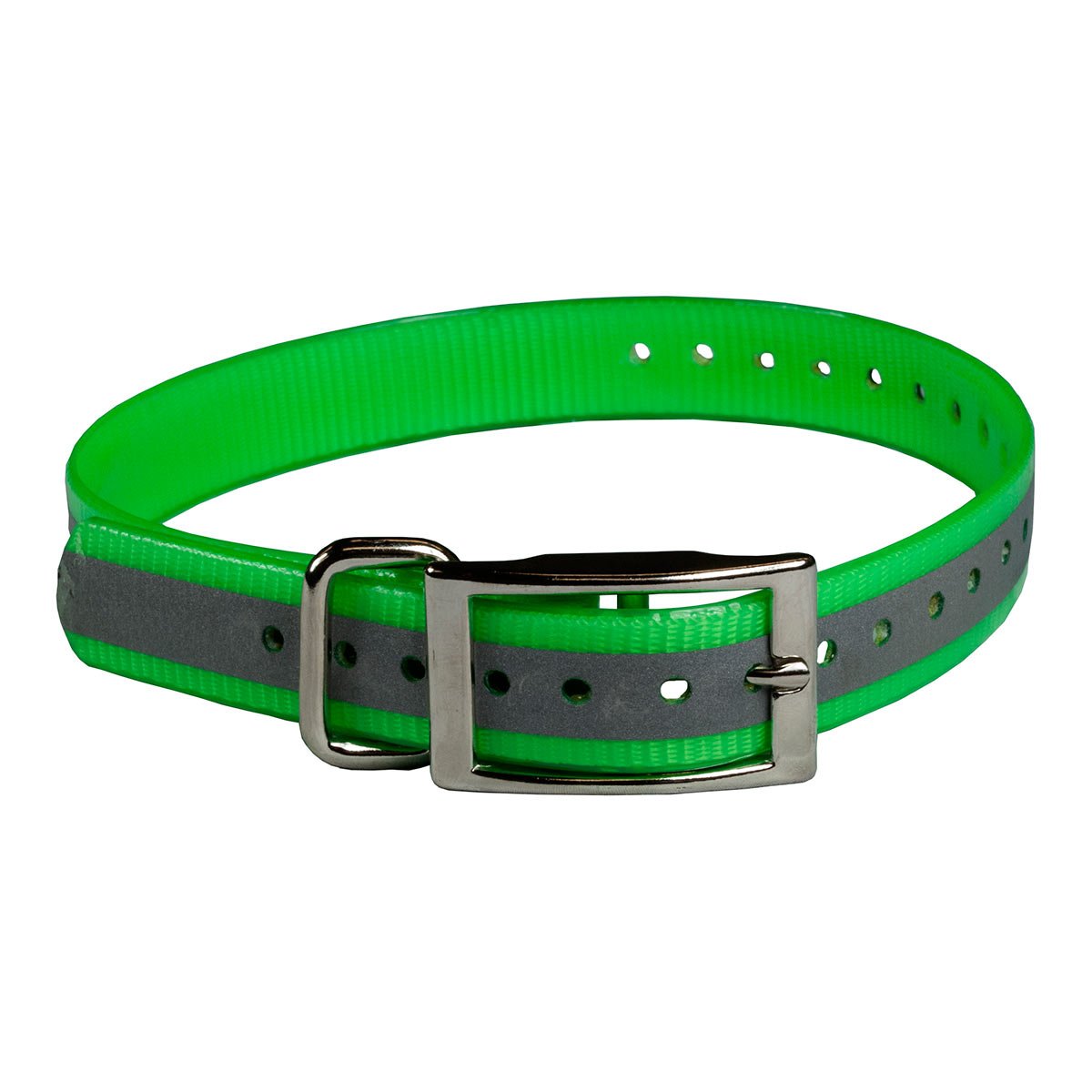 Reflective Collar Strap 1" (Color: Green)