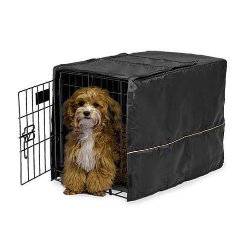 Quiet Time Pet Crate Cover (Color: Black)