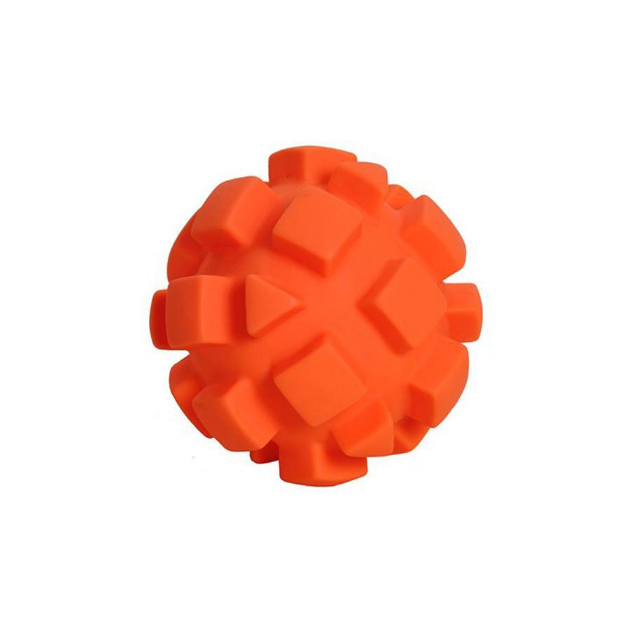 Soft Flex Bumby Ball Dog Toy (Color: Orange)