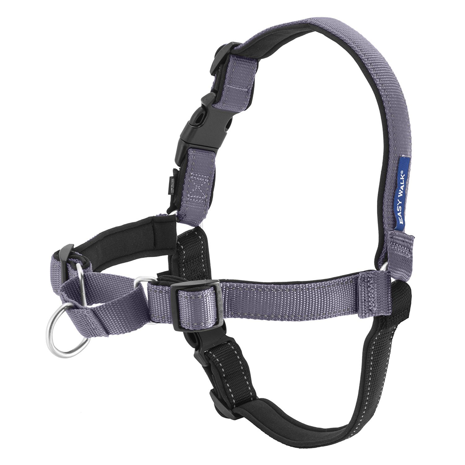 Deluxe Easy Walk Harness (Color: Steel, size: medium)