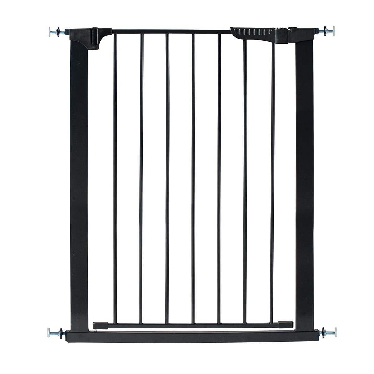 Tall and Wide Auto Close Gateway Pressure Mounted Pet Gate (Color: Black)