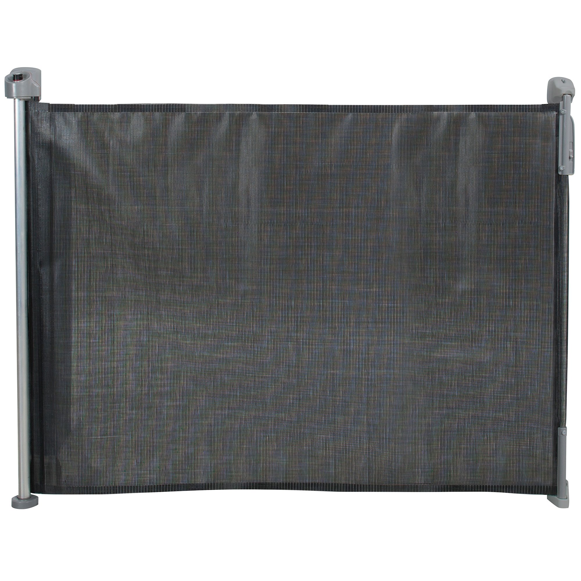 Retractable Safeway Mesh Mounted Gate (Color: Black)