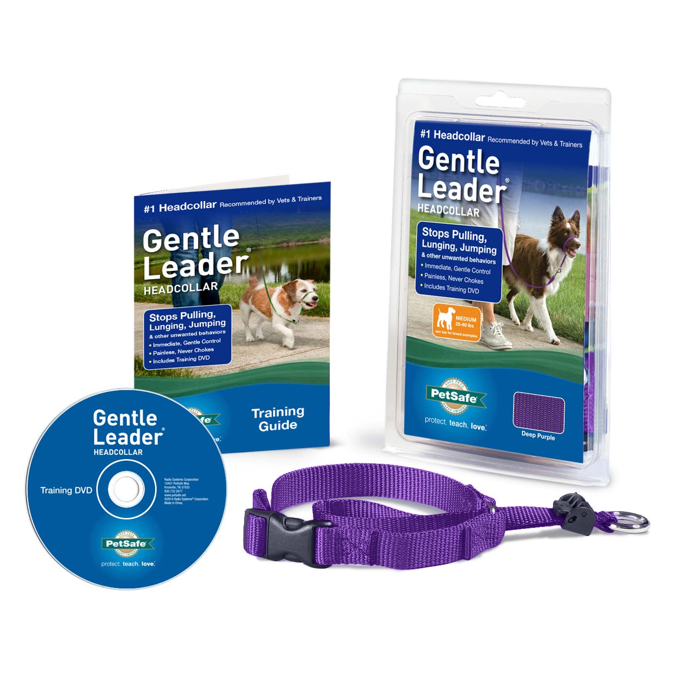 Gentle Leader Headcollar Quick Release (Color: Deep Purple, size: medium)