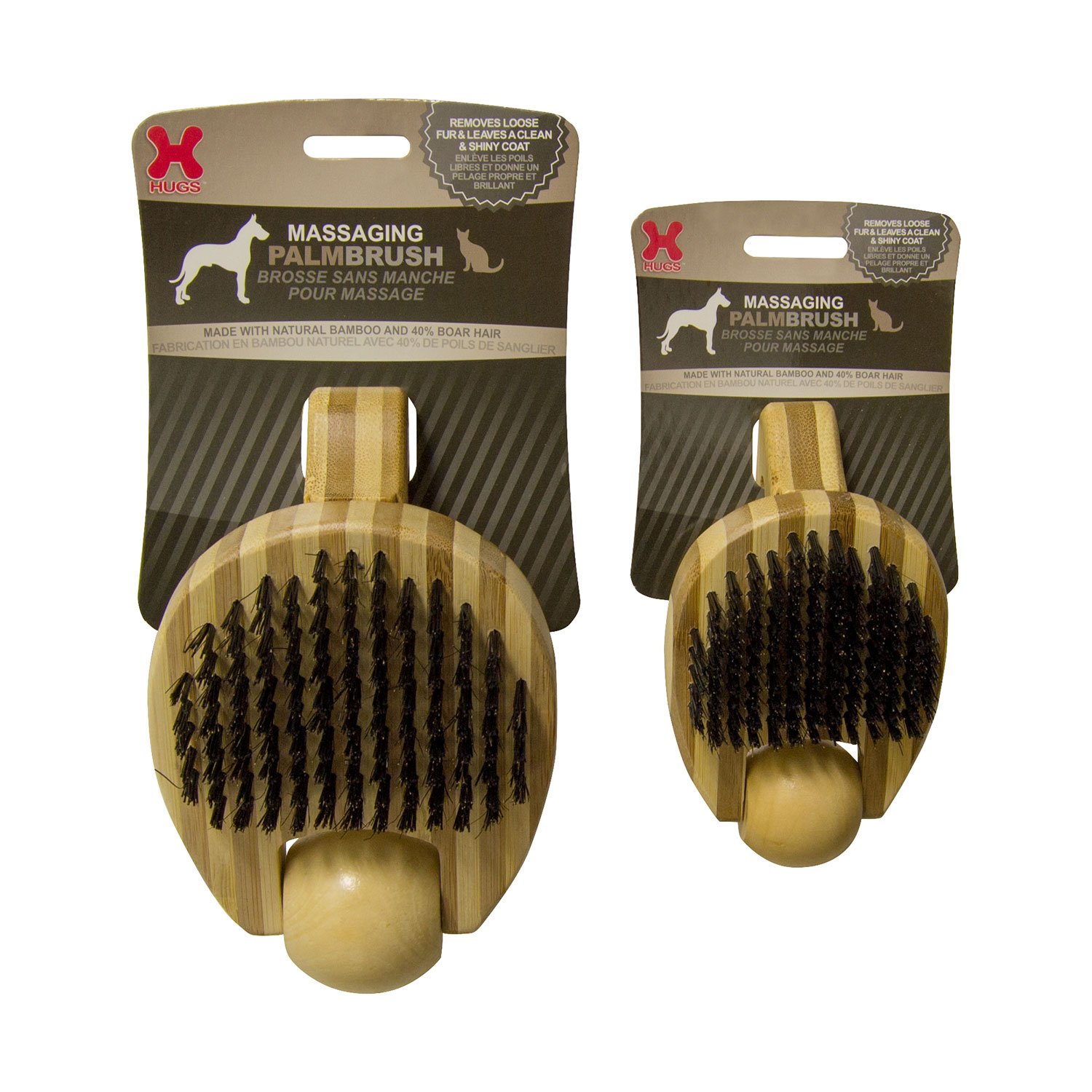 Massaging Pet Palm Brush (Color: Brown, size: large)