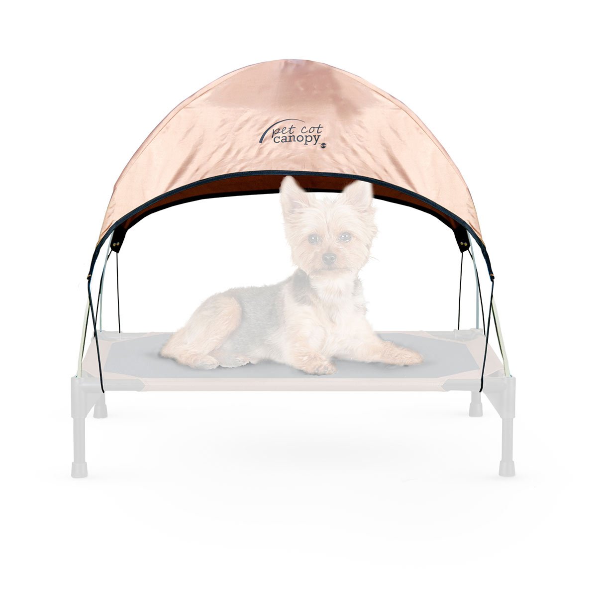 Pet Cot Canopy (Color: Tan, size: small)