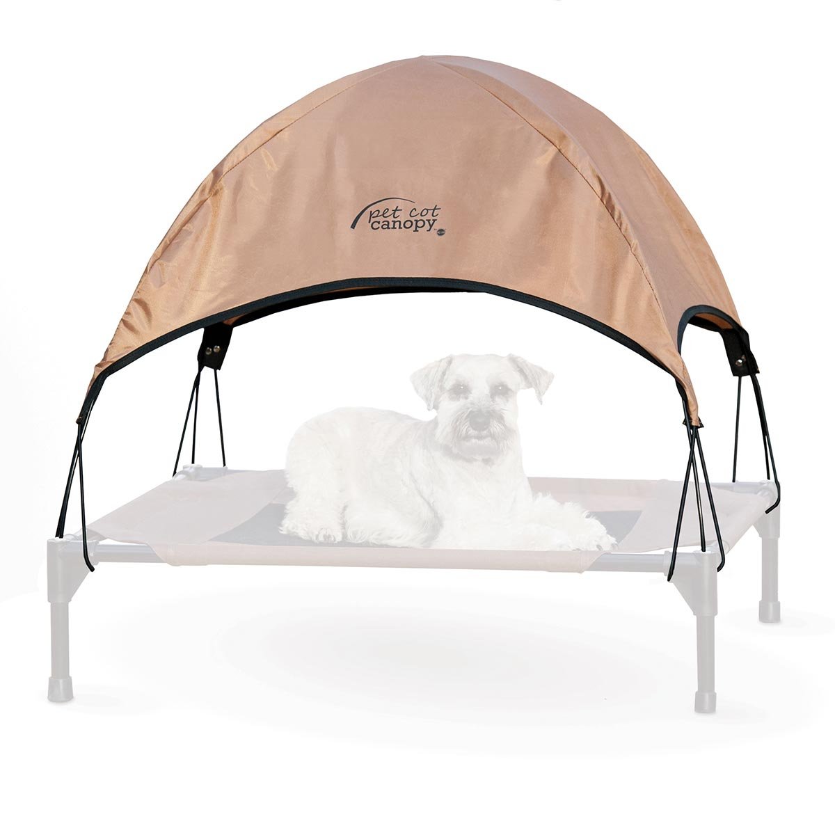 Pet Cot Canopy (Color: Tan, size: medium)