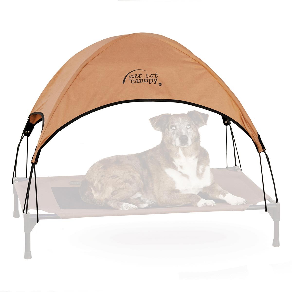 Pet Cot Canopy (Color: Tan, size: large)