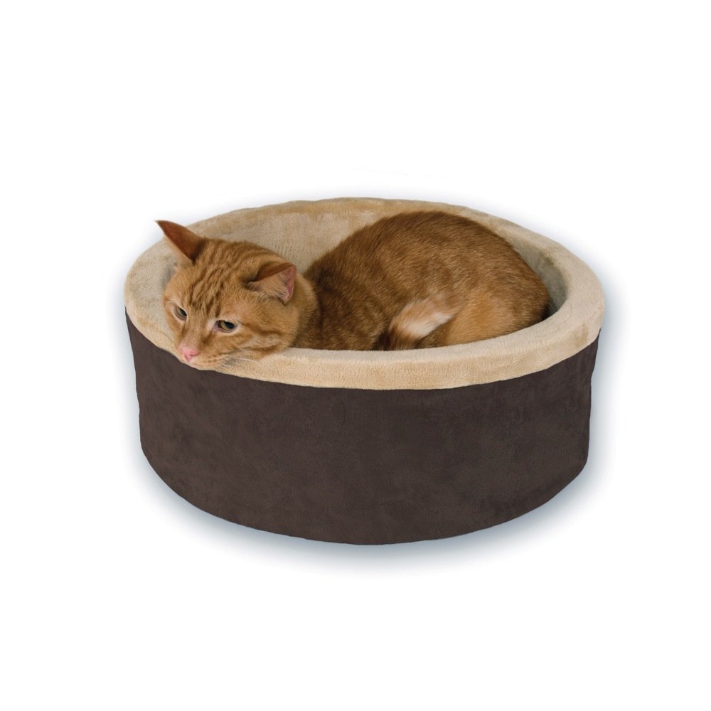 Thermo-Kitty Bed (Color: Mocha, size: small)