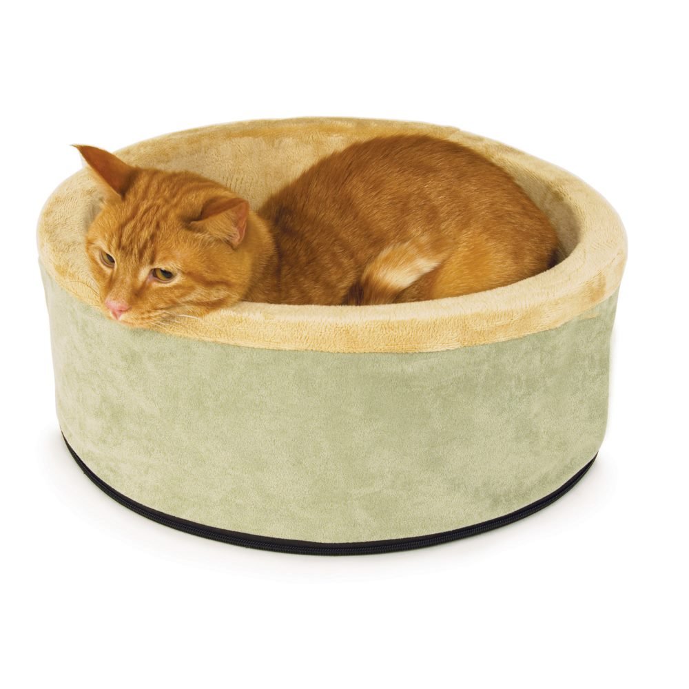 Thermo-Kitty Bed (Color: Sage, size: small)