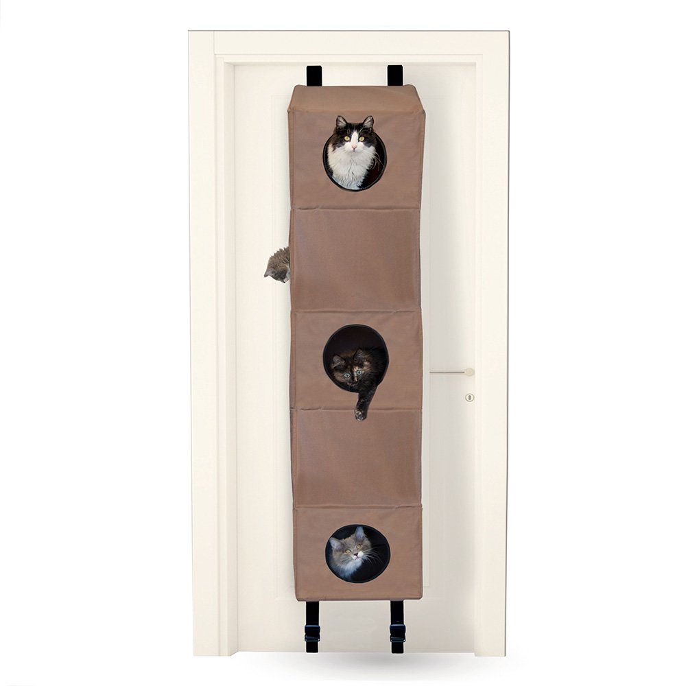 Hangin Cat Condo (Color: Tan, size: small)