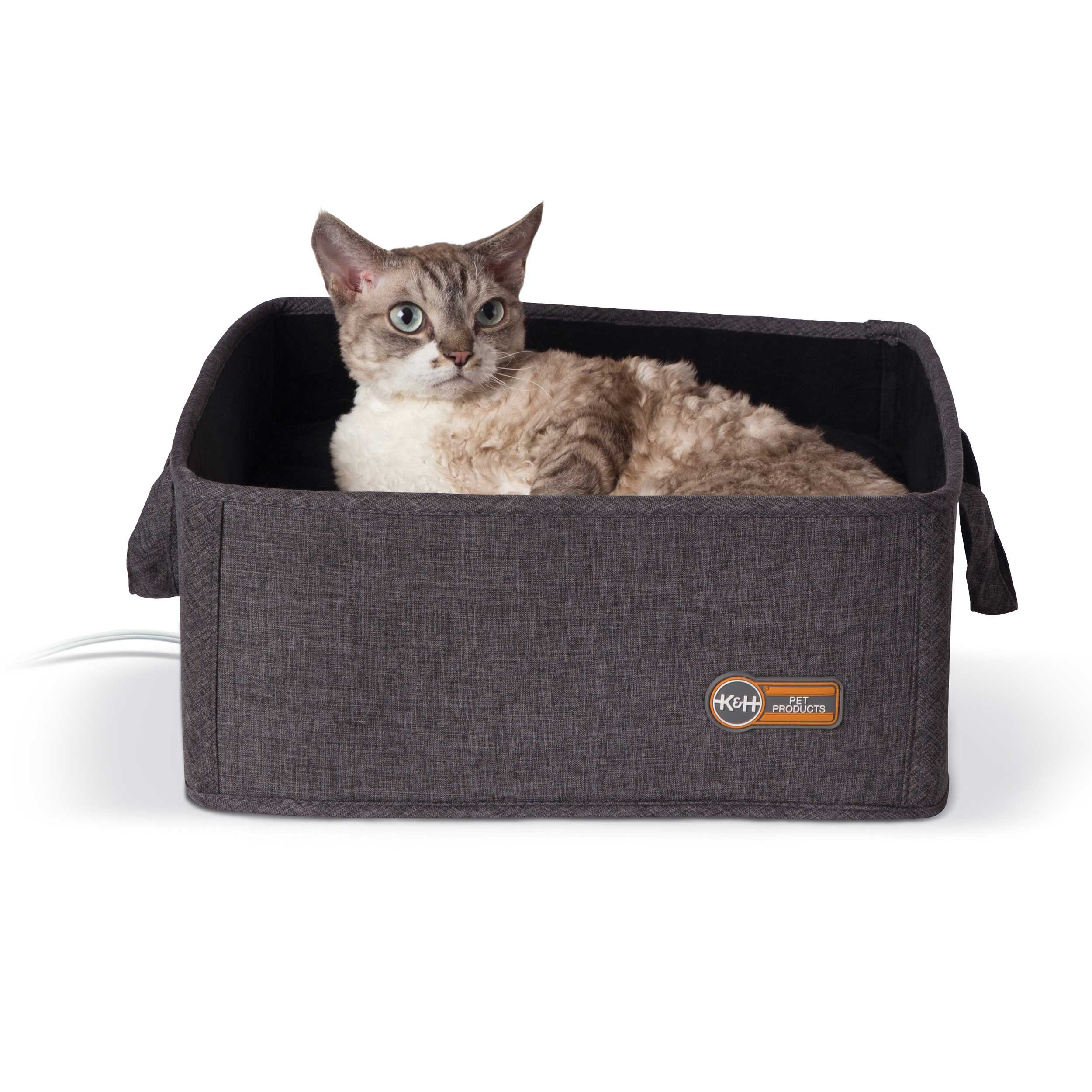 Thermo-Basket Pet Bed (Color: Gray)