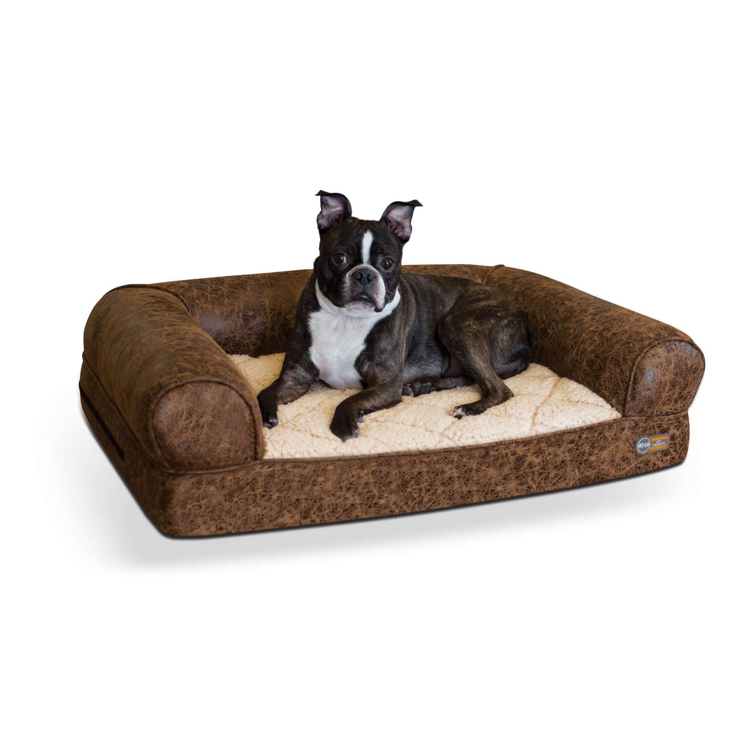 Bomber Memory Dog Sofa (Color: Brown, size: medium)