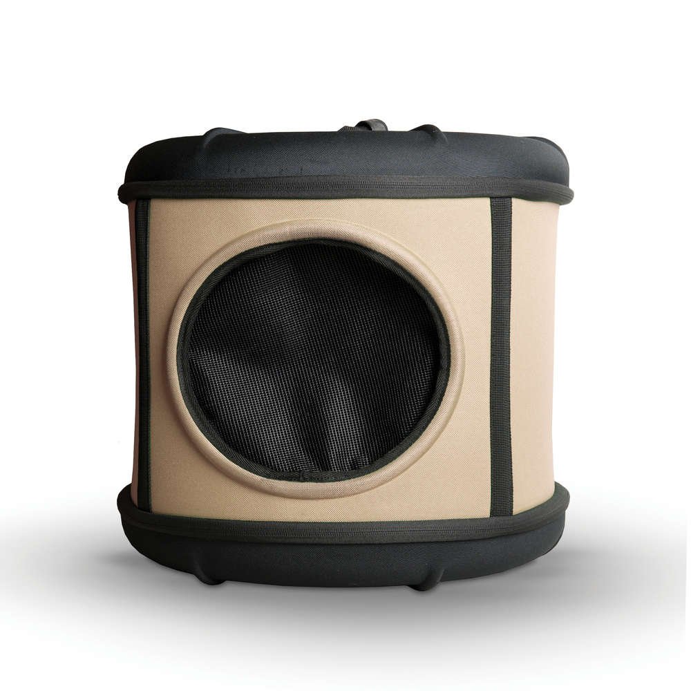 Mod Capsule Cat Bed (Color: Tan / Black)