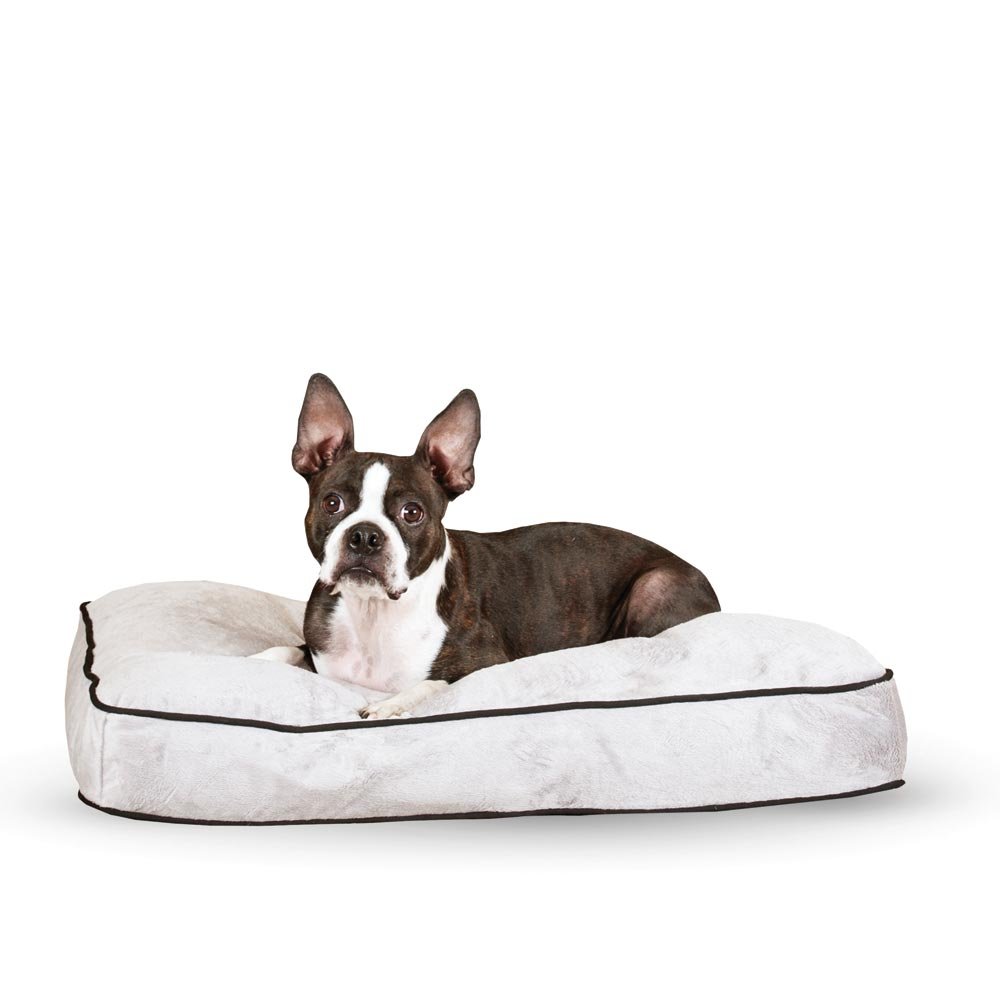 Tufted Pillow Top Pet Bed (Color: Gray, size: medium)