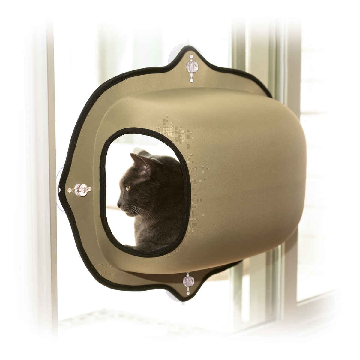 EZ Mount Window Pod Kitty Sill (Color: Tan)