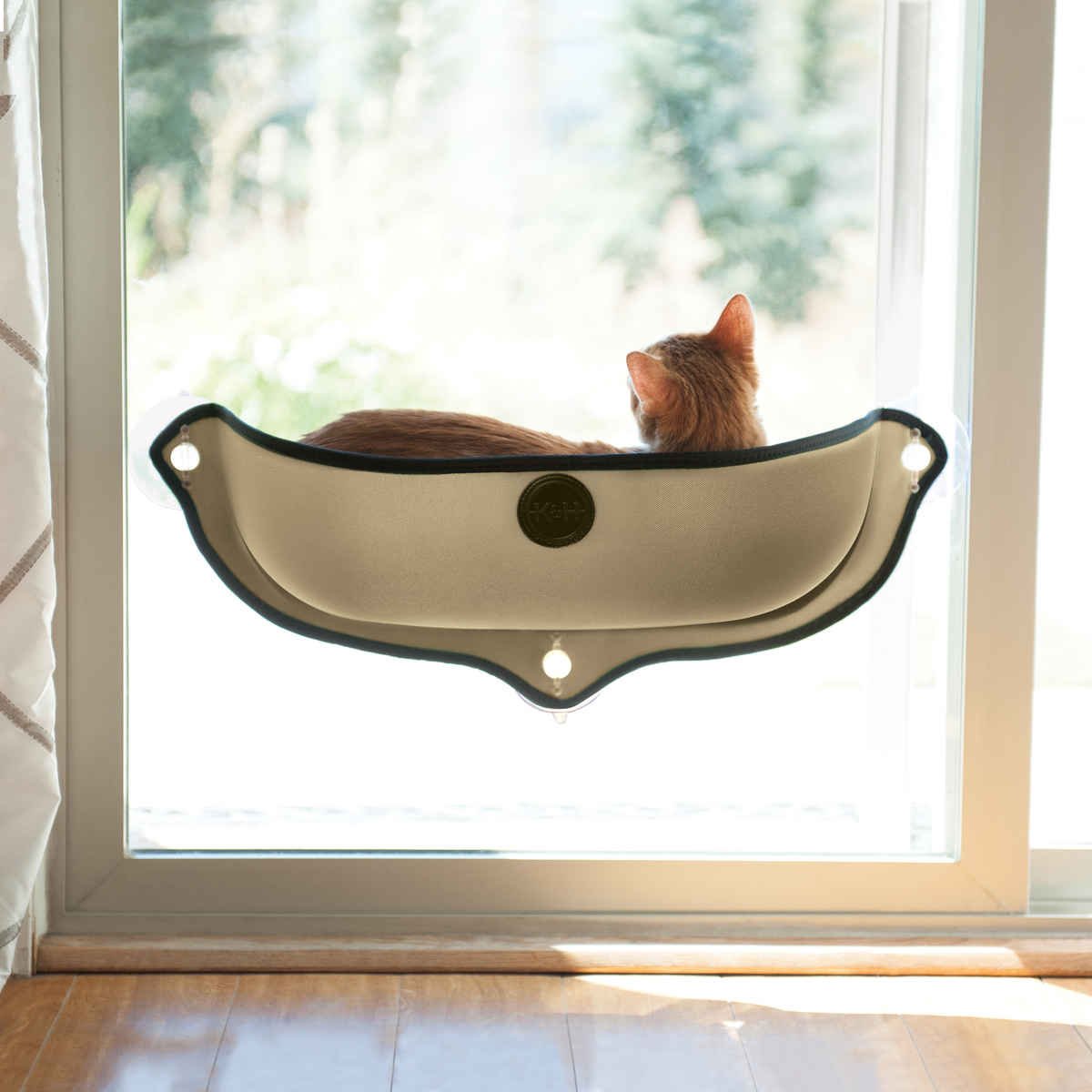 EZ Mount Window Bed Kitty Sill (Color: Tan)