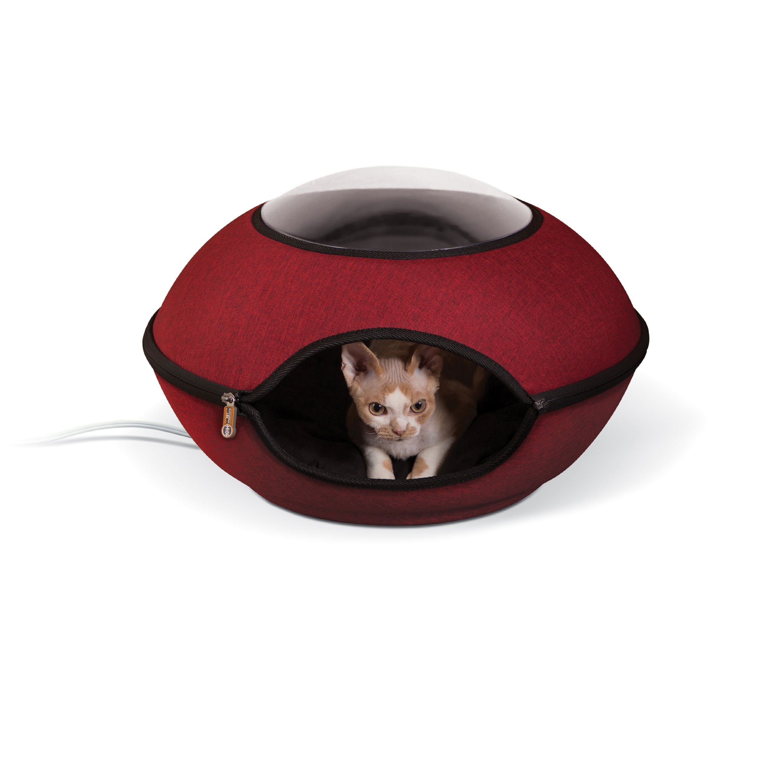 Thermo-Lookout Cat Pod (Color: Red)