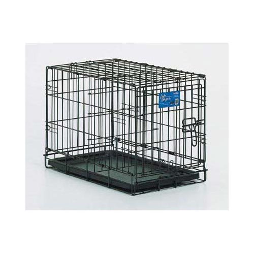 Life Stages Single Door Dog Crate (Color: Black)