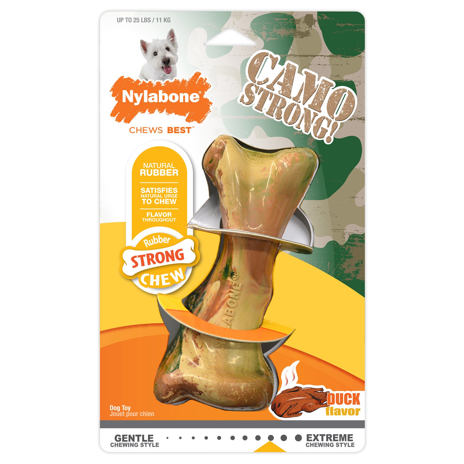 Strong Chew Rubber Camo Bone Duck Flavor (size: Regular)