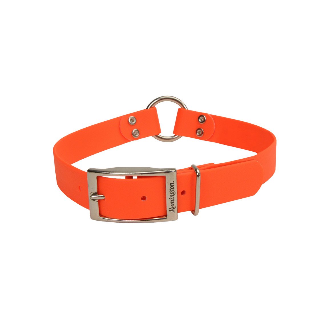 Waterproof Hound Dog Collar with Center Ring (Color: Orange)