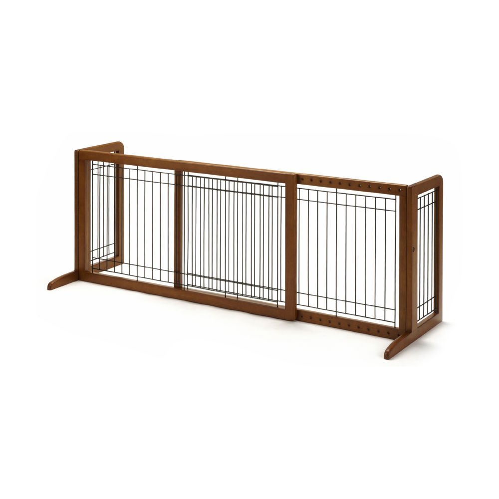 Freestanding Pet Gate (Color: Autumn Matte, size: large)