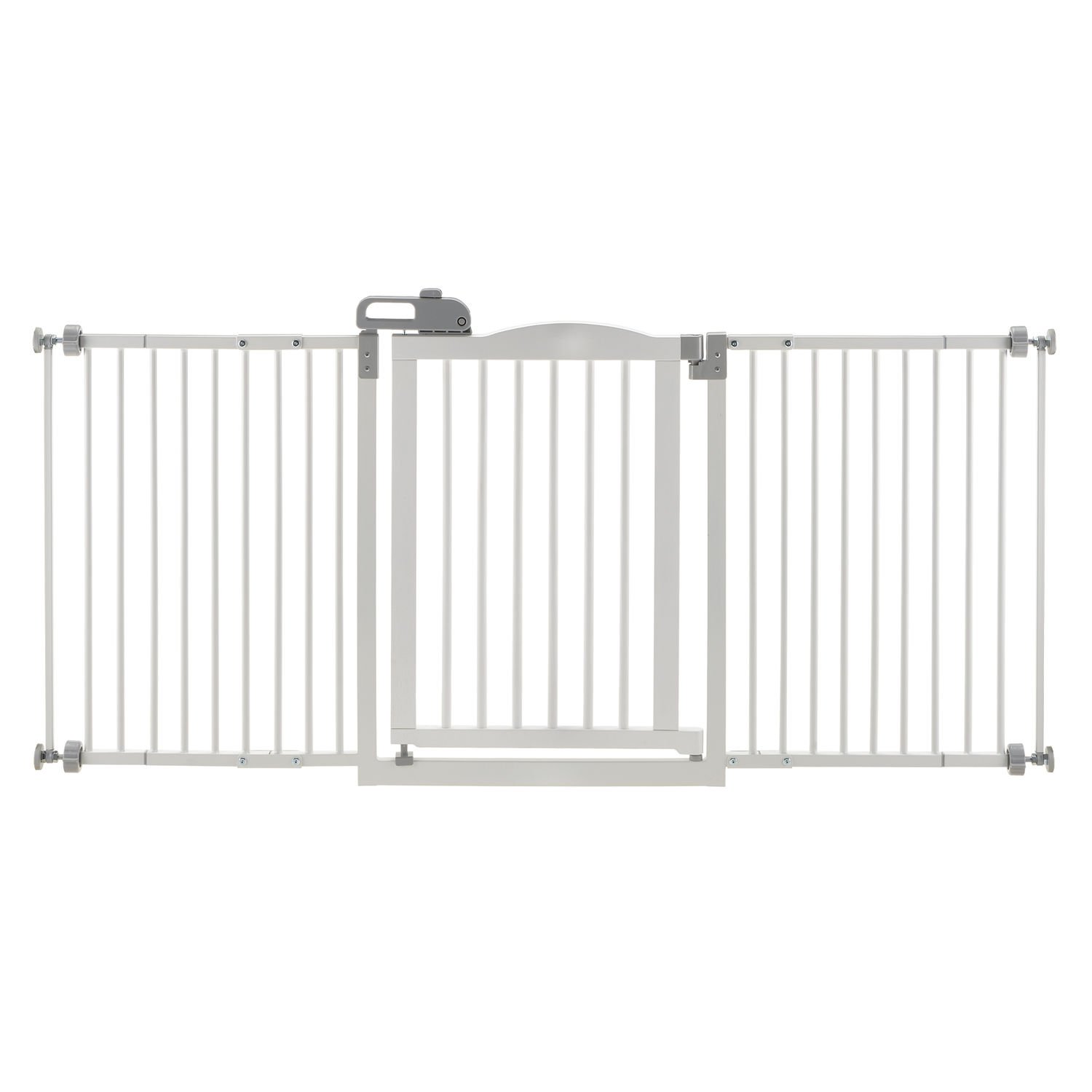 One-Touch Wide Pressure Mounted Pet Gate II (Color: White)