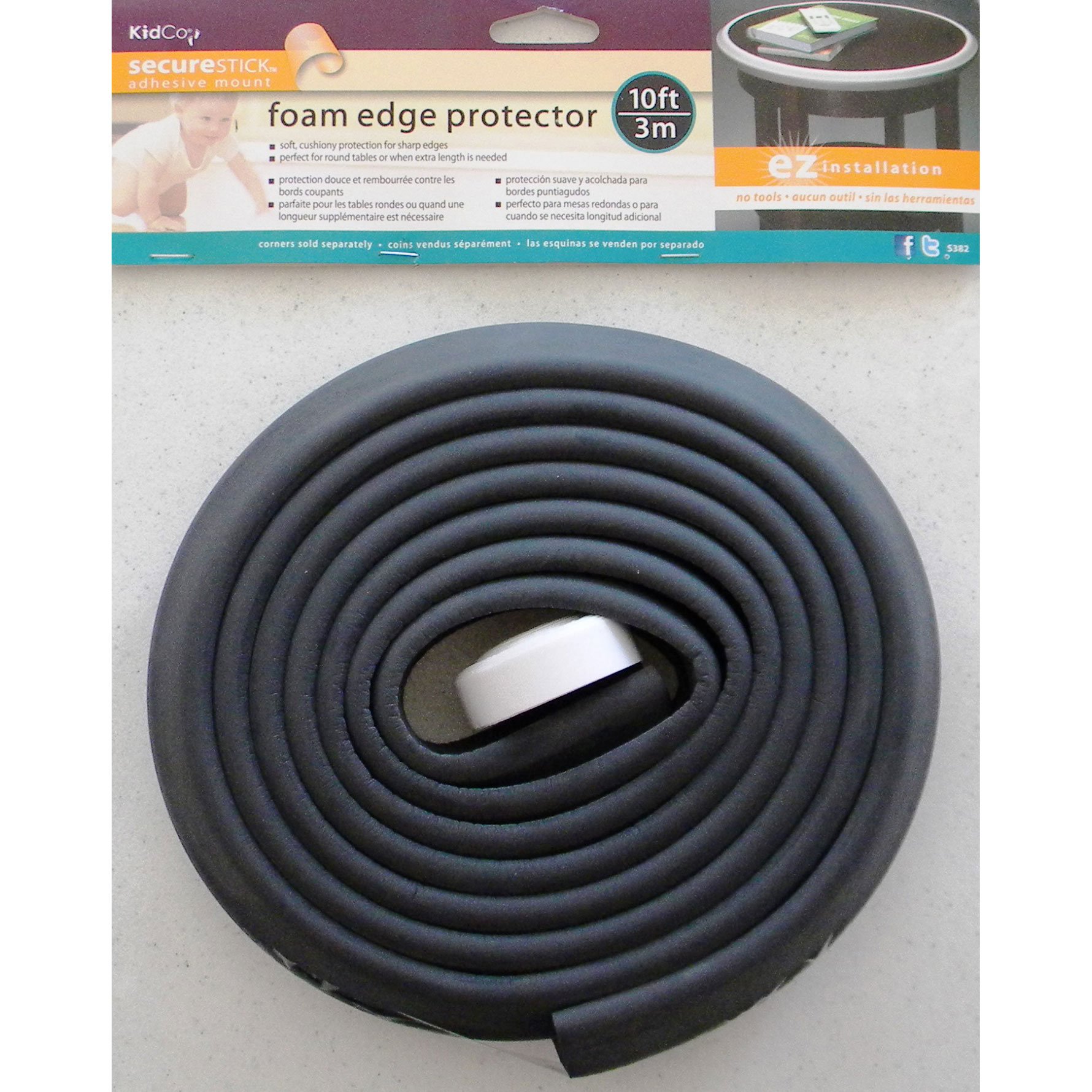 Foam Edge Protector (Color: Black)