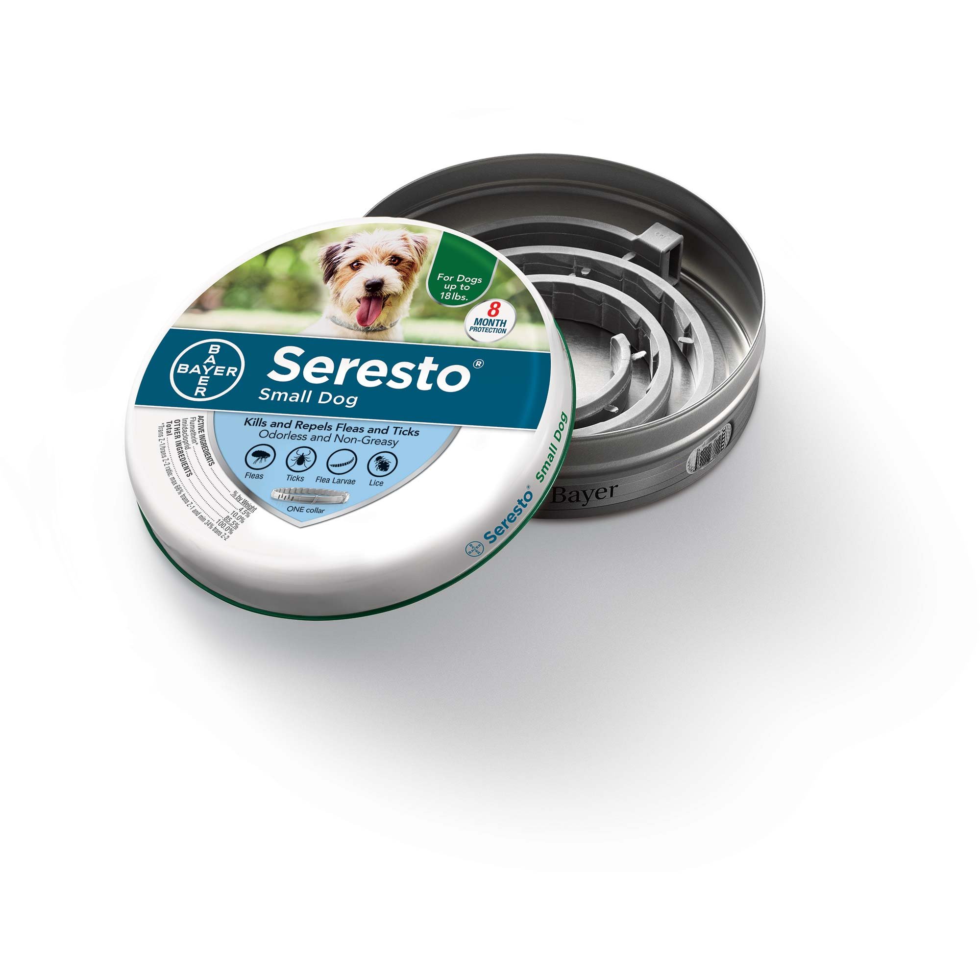 Seresto Flea and Tick Collar for Dogs (Color: Gray, size: small)